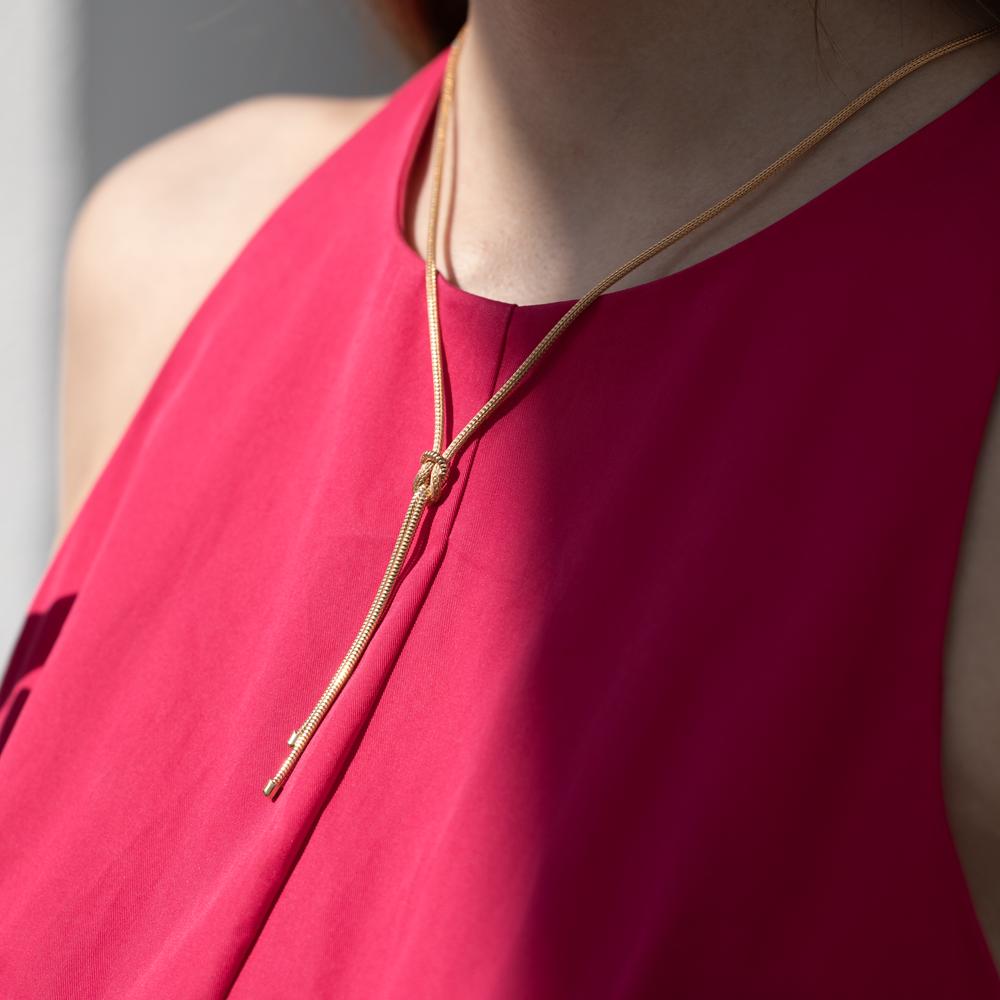 Collier Argent jaune Plaqué or 50 cm