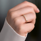 Bague à superposer Argent Zircone 19 Pierres rosé