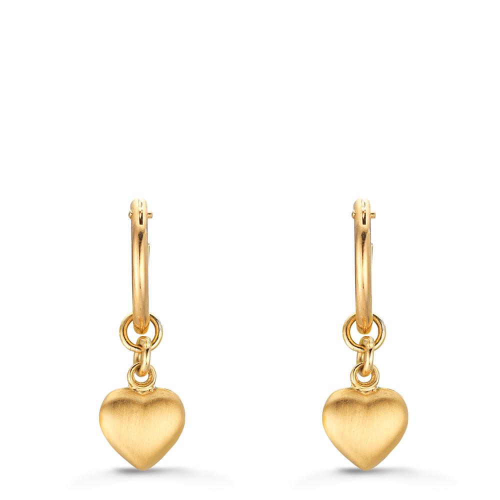 Creole mit Einhänger 750/18 K Gelbgold Herz
