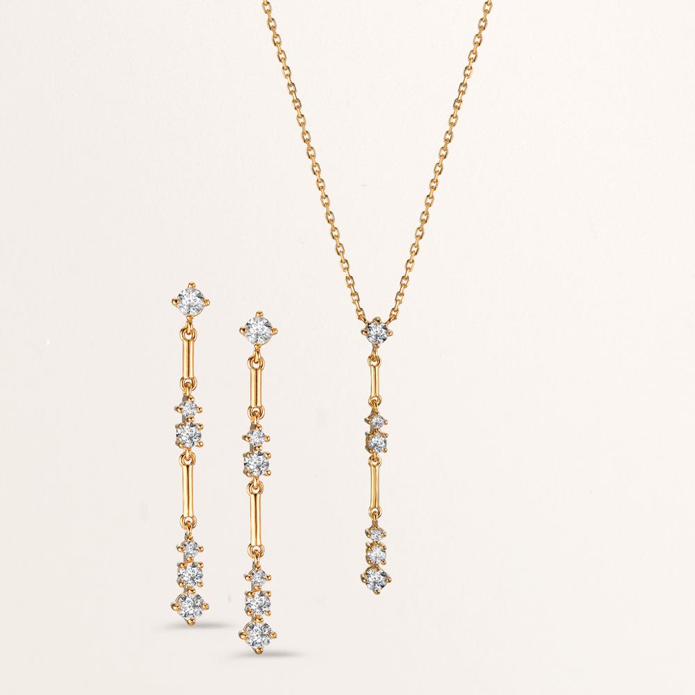 Y-Collier Bronze Zirkonia 40-45 cm verstellbar