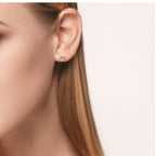 Clous d'oreilles Or jaune 9K Zircone 6 Pierres Coeur Ø5 mm