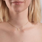Pendentif Or jaune 18K Diamant 0.007 ct, w-si Ange
