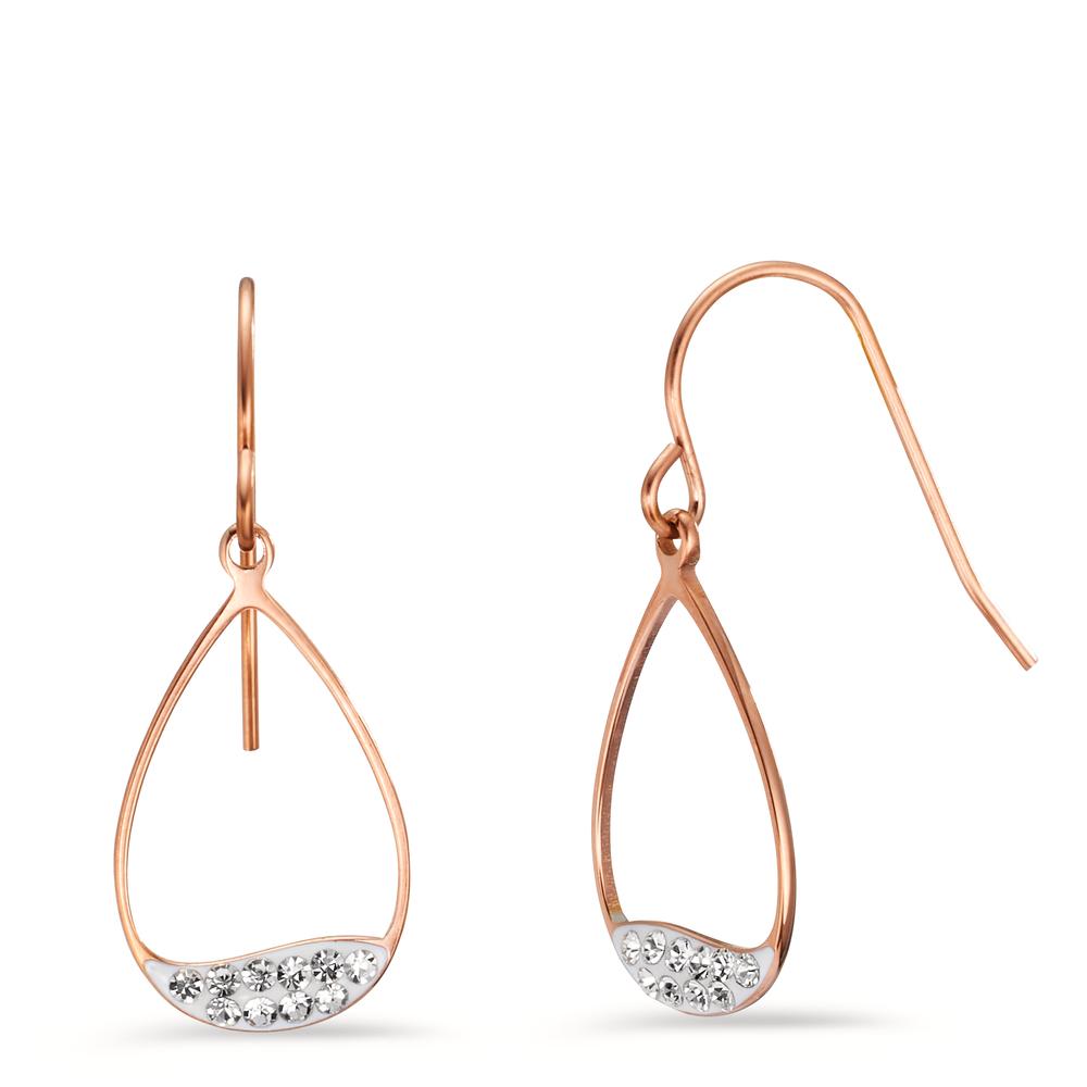 Pendant d'oreilles Acier inoxydable Cristal rosé PVD