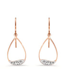Pendant d'oreilles Acier inoxydable Cristal rosé PVD