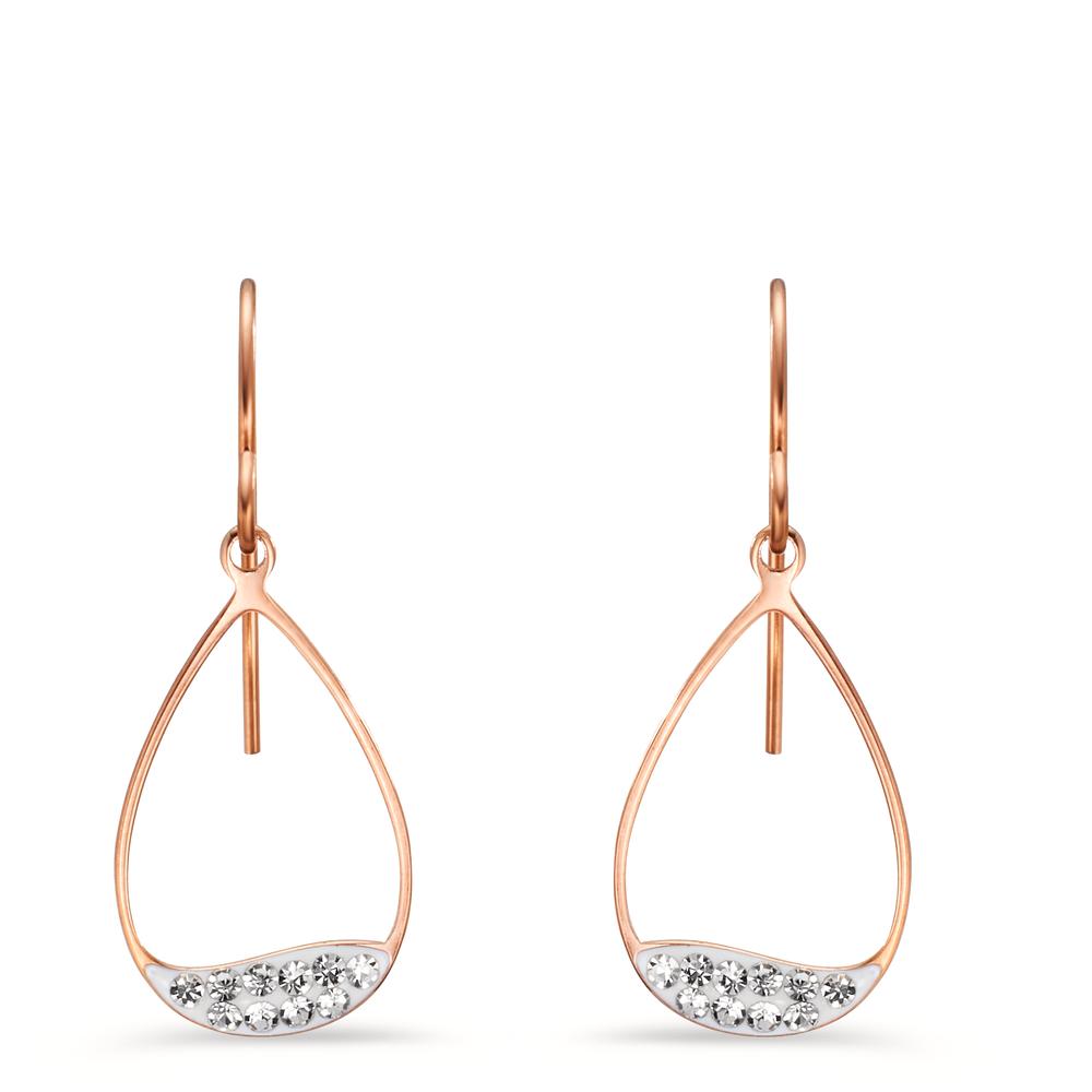 Pendant d'oreilles Acier inoxydable Cristal rosé PVD