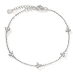 Bracelet Argent Zircone 15 Pierres Rhodié