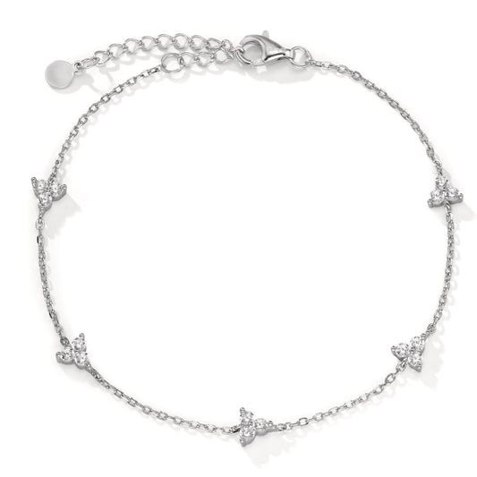 Armband Silber Zirkonia 15 Steine rhodiniert 16-19 cm verstellbar