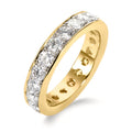 Bague d'éternité Or jaune 18K Diamant 2.22 ct, 21 Pierres, brillant, w-si