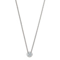 Collier Or blanc 18K Cultivé en laboratoire de diamant 0.20 ct, w-si 40-42 cm