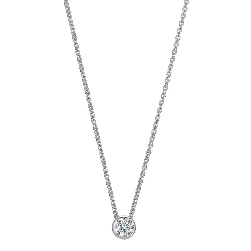 Collier Or blanc 18K Cultivé en laboratoire de diamant 0.20 ct, w-si 40-42 cm