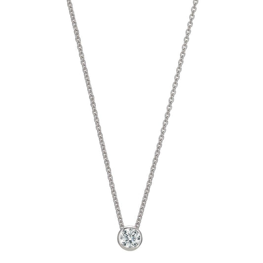 Collier Or blanc 18K Cultivé en laboratoire de diamant 0.20 ct, w-si 40-42 cm