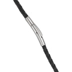 Chaînette avec pendentif Acier inoxydable, Cuir occulté Croix 50 cm