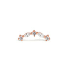 Piercing Argent Zircone 5 Pierres rosé Plaqué or