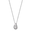 Collier Silber Zirkonia rhodiniert Tropfen 40-45 cm verstellbar