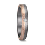 Alliance Tantale 999, Or rose 14K Diamant 0.04 ct, w-si