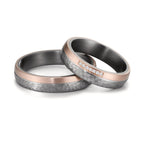 Alliance Tantale 999, Or rose 14K Diamant 0.025 ct, 7 Pierres, w-si