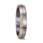 Alliance Tantale 999, Or rose 14K Diamant 0.025 ct, 7 Pierres, w-si