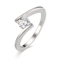 Bague Argent Zircone Rhodié
