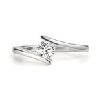 Bague Argent Zircone Rhodié