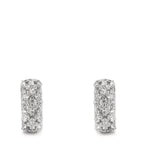 Créoles à charnières Argent Zircone Rhodié
