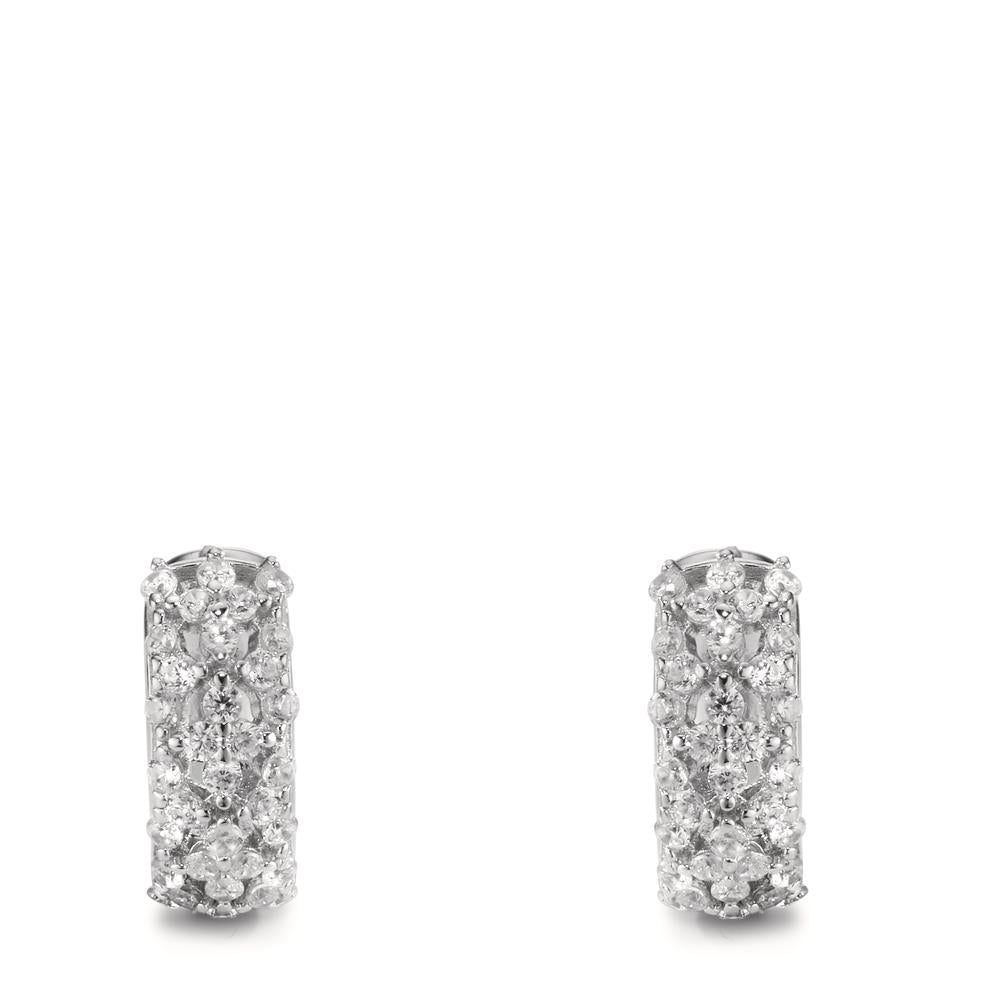 Klappcreolen Silber Zirkonia rhodiniert