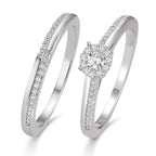 Bague Argent Zircone Rhodié