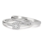 Bague Argent Zircone Rhodié