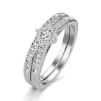 Bague Argent Zircone Rhodié
