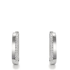 Créoles à charnières Argent Zircone 28 Pierres Rhodié