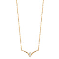 Collier Argent Zircone jaune Plaqué or 40-45 cm
