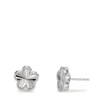 Clous d'oreilles Argent Rhodié Fleur Ø10 mm