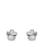 Clous d'oreilles Argent Rhodié Fleur Ø10 mm