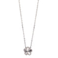 Collier Argent Rhodié Fleur 40-45 cm