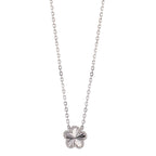 Collier Argent Rhodié Fleur 40-45 cm