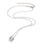 Collier Argent Rhodié Fleur 40-45 cm