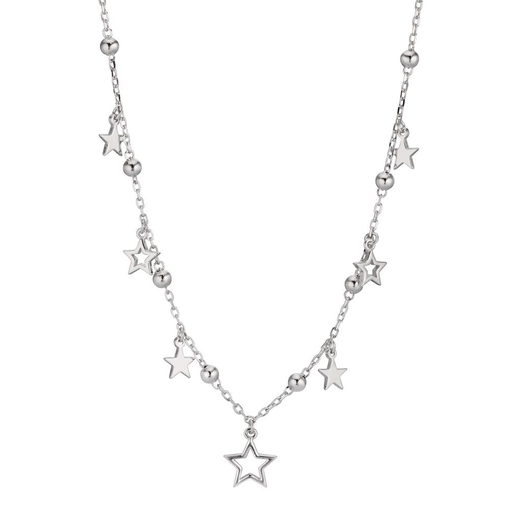 Collier Argent Zircone Rhodié Étoile 40-45 cm
