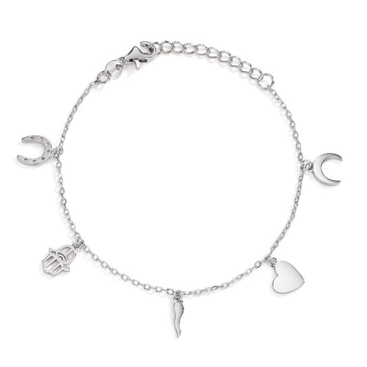 Armband Silber Zirkonia rhodiniert verstellbar