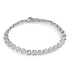 Bracelet Argent Zircone 30 Pierres Rhodié