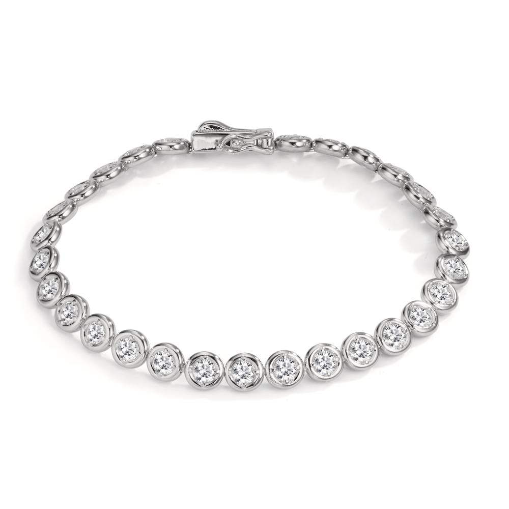 Armband Silber Zirkonia 30 Steine rhodiniert