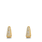 Créoles à charnières Argent Zircone jaune Plaqué or