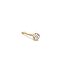 Clous d'oreille à l'unité Or jaune 18K Zircone Ø2.5 mm