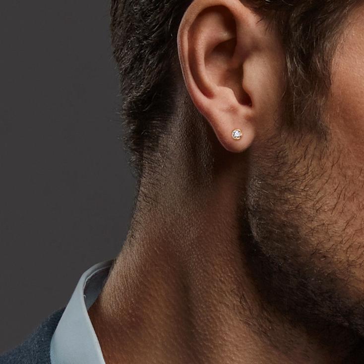 Ohrstecker 1 Stk 750/18 K Gelbgold