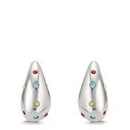 Pendant d'oreilles Argent Zircone coloré, 24 Pierres