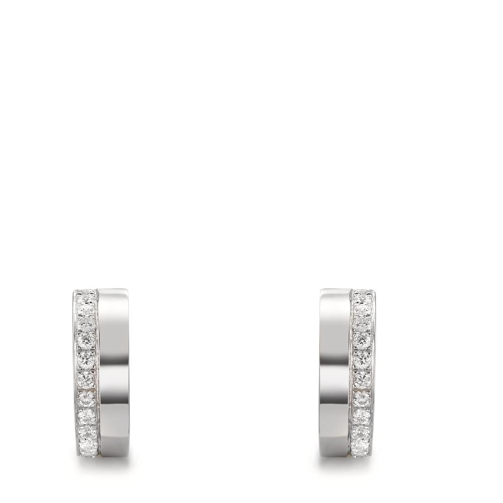 Créoles Argent Zircone Rhodié
