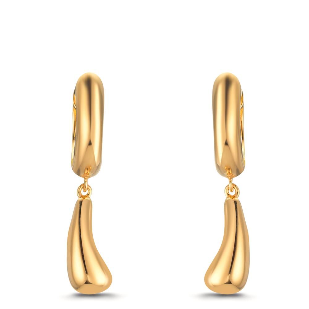 Klappcreolen Silber gelb vergoldet Tropfen