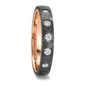 Alliance Carbone, Or rouge 14K Diamant 0.25 ct, 5 Pierres, w-si