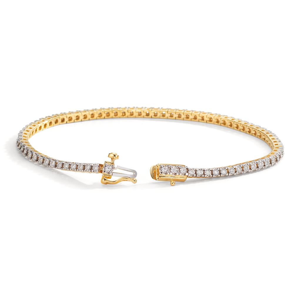 Bracelet Or jaune 18K Diamant 0.47 ct, 76 Pierres, w-si 18 cm