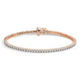 Bracelet Or rouge 18K Diamant 0.47 ct, 76 Pierres, w-si 18 cm