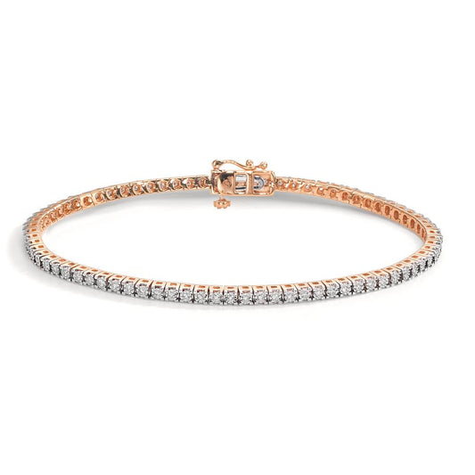 Bracelet Or rouge 18K Diamant 0.47 ct, 76 Pierres, w-si 18 cm