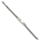 Gourmette avec gravure Argent Patinée 20 cm